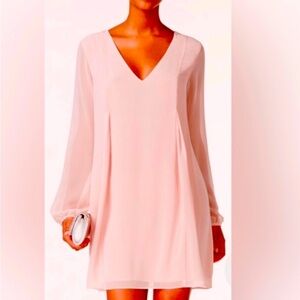 BCBGeneration rose smoke chiffon dress NWT